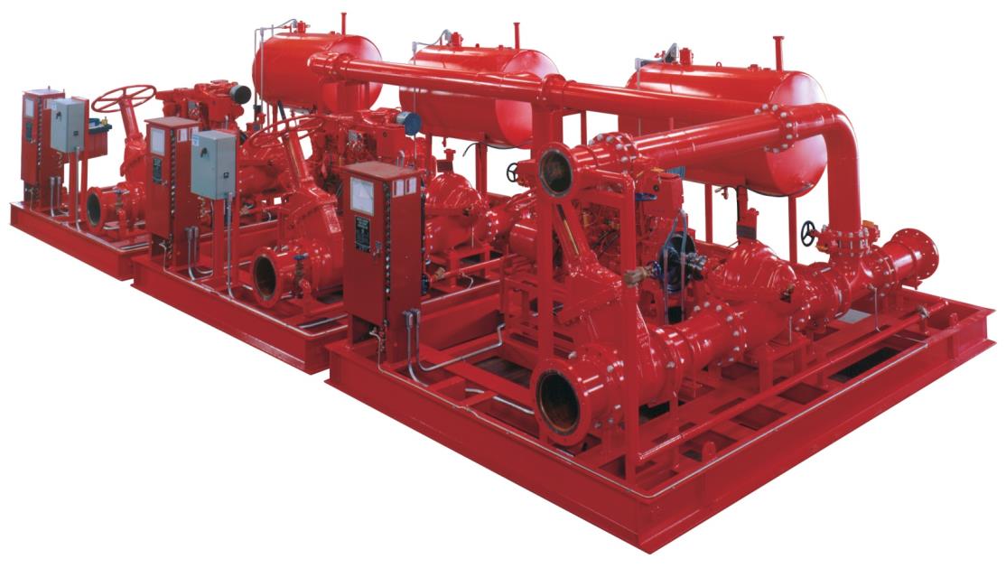 Peerless Packaged skids Simplex, duplex and triplex pump skids
